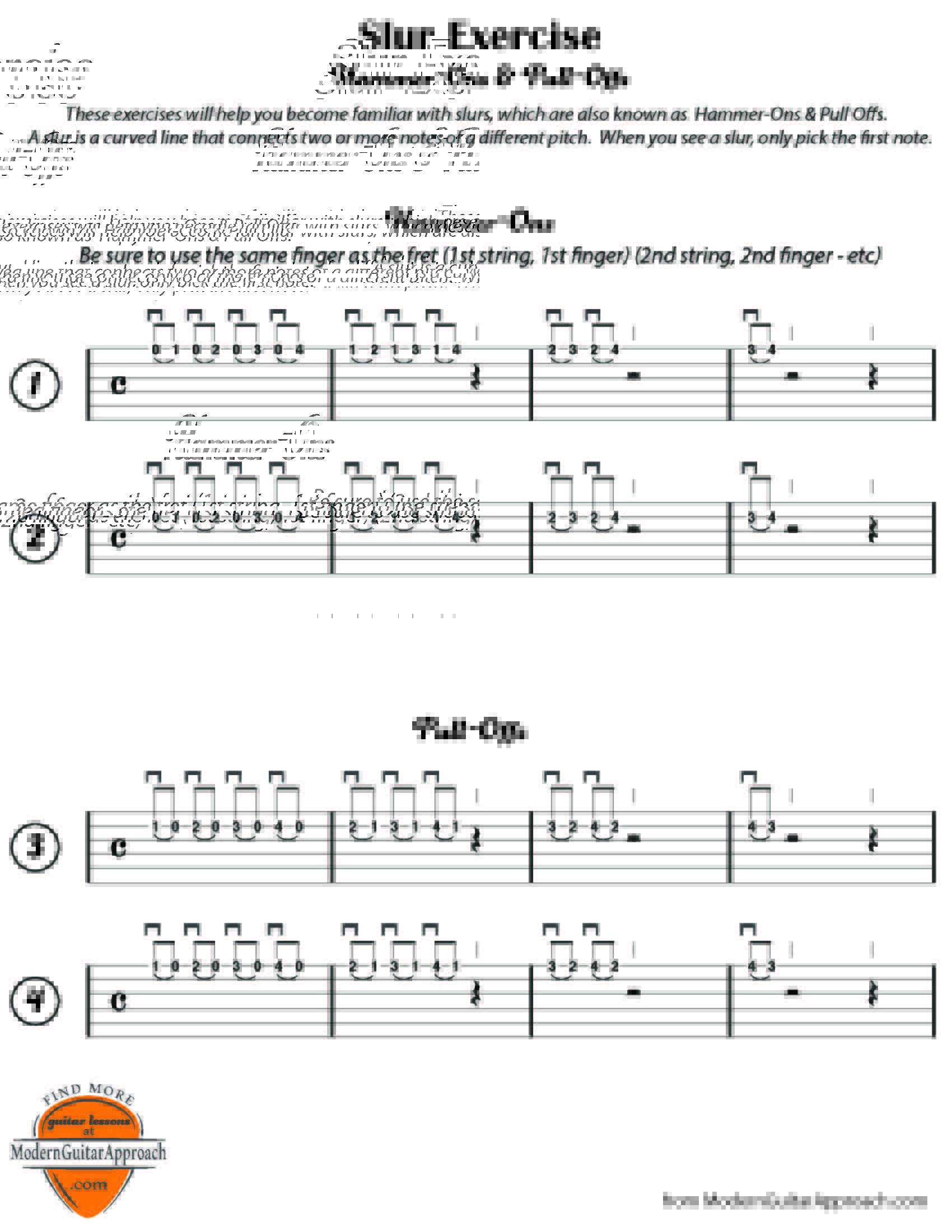 Easy Warm Ups - Modern Guitar Approach