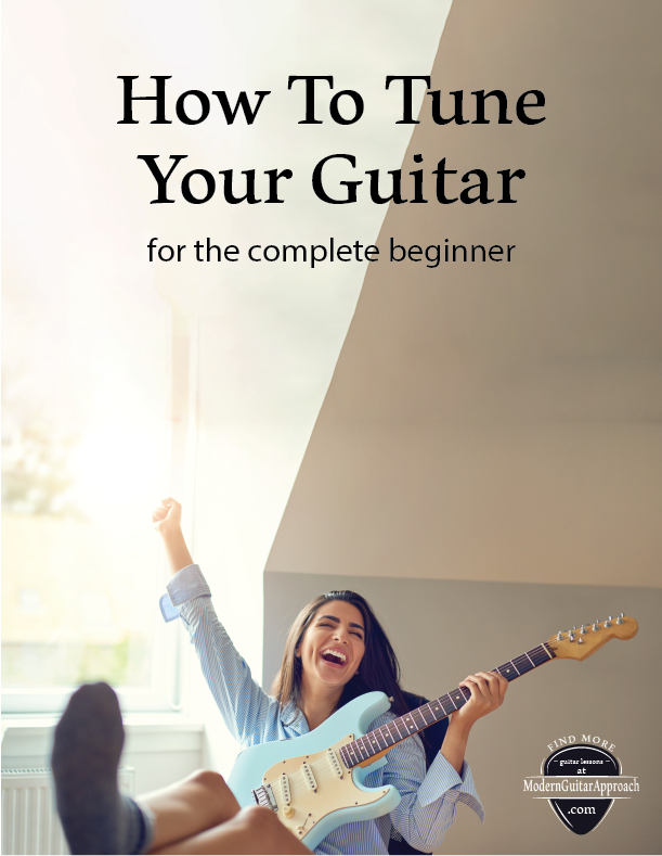 Before you can begin to play song, you need to tune your guitar.  This post will help someone who has never played before learn how to tune their guitar by using a tuner.  